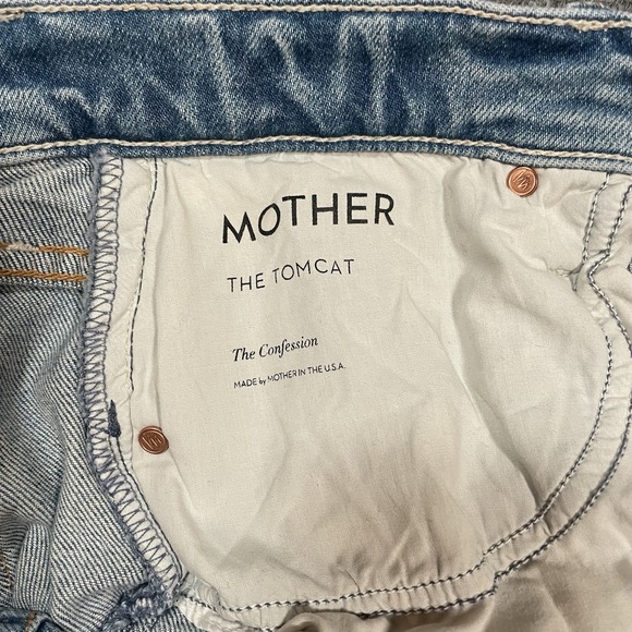 Mother Superior The Tomcat Women's Jeans Distressed Washed Blue Denim Sz 28 - Picture 12 of 15